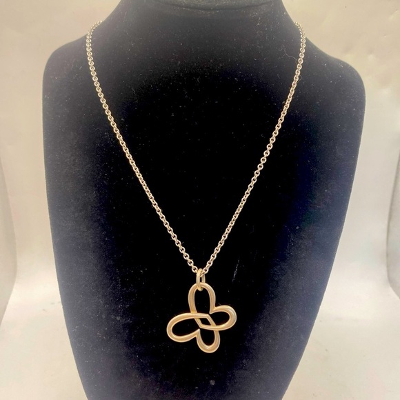 James Avery Retired Linked Heart Butterfly Chain with Pendant - Picture 6 of 6